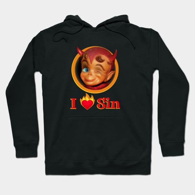 I Heart Sin Hoodie by Uncle Pickles